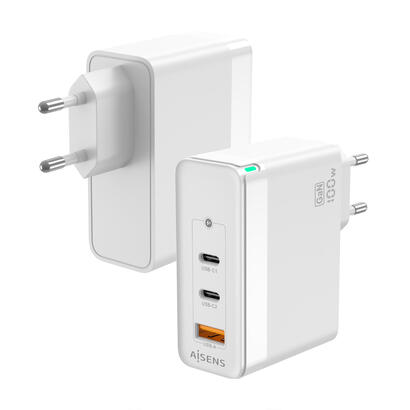 aisens-cargador-gan-100w-2xusb-c-pd30-qc40-qc50-1xusb-a-qc30-blanco