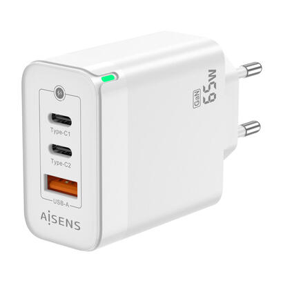 aisens-cargador-gan-65w-2xusb-c-pd30-qc40-1xusb-a-qc30-blanco