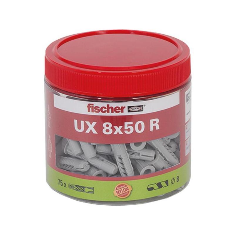 taco-universal-fischer-ux-8x50-r-caja-gris-claro-75-unidades-531026