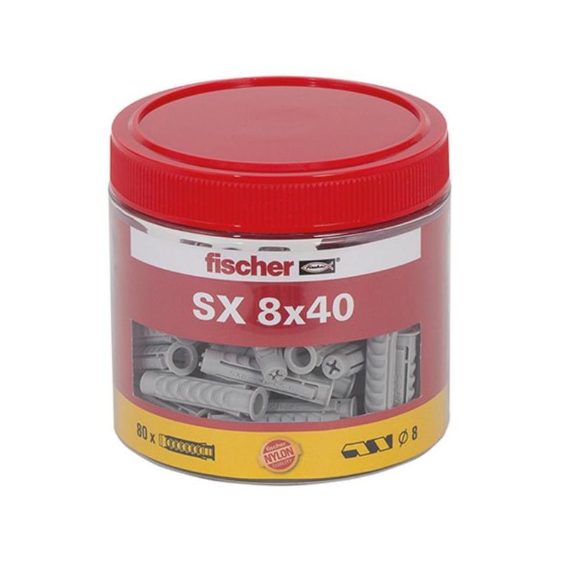 fischer-tacos-de-expansion-sx-8x40-caja-gris-claro-80-unidades-531029