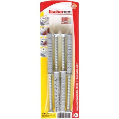 fischer-taco-de-eje-largo-sxrl-10x80-tk-gris-claro-4-piezas-con-tornillo-62410