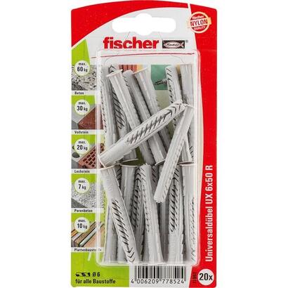 taco-universal-fischer-ux-6x50-rk-gris-claro-20-piezas-77852