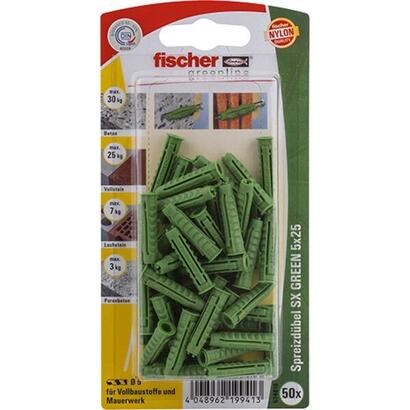 taco-de-expansion-fischer-sx-green-5x25-k-verde-50-unidades-524816