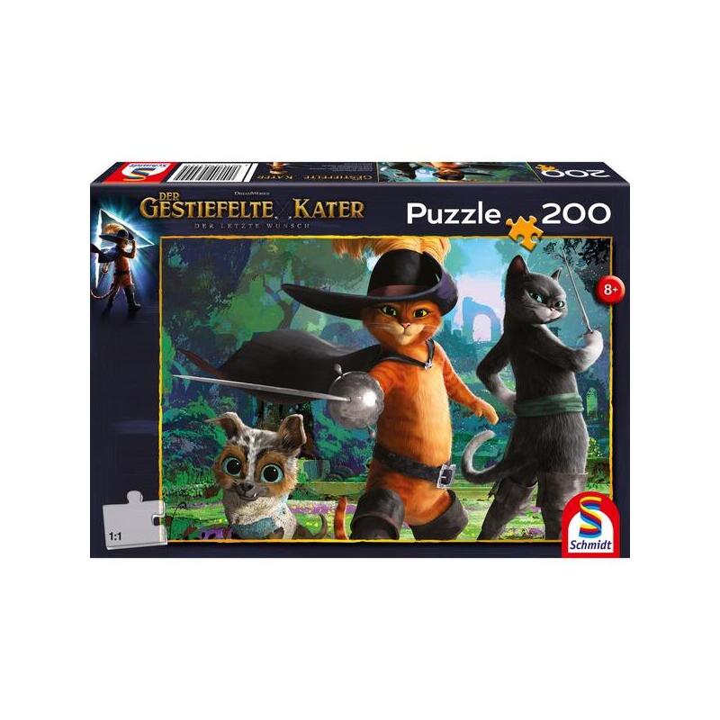 schmidt-spiele-el-gato-con-botas-listo-para-la-batalla-puzzle-200-piezas-56444