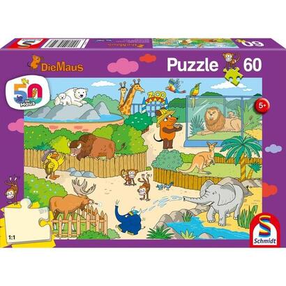 schmidt-spiele-el-raton-en-el-zoologico-puzzle-60-piezas-56349