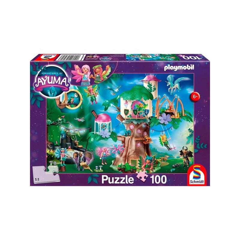 schmidt-spiele-playmobil-ayuma-el-bosque-magico-de-las-hadas-puzzle-100-piezas-56480