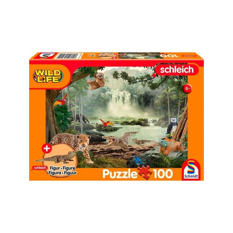 schmidt-spiele-schleich-vida-salvaje-en-la-selva-tropical-figura-de-juguete-de-100-piezas-incluida-la-figura-del-cachorro-de-coc