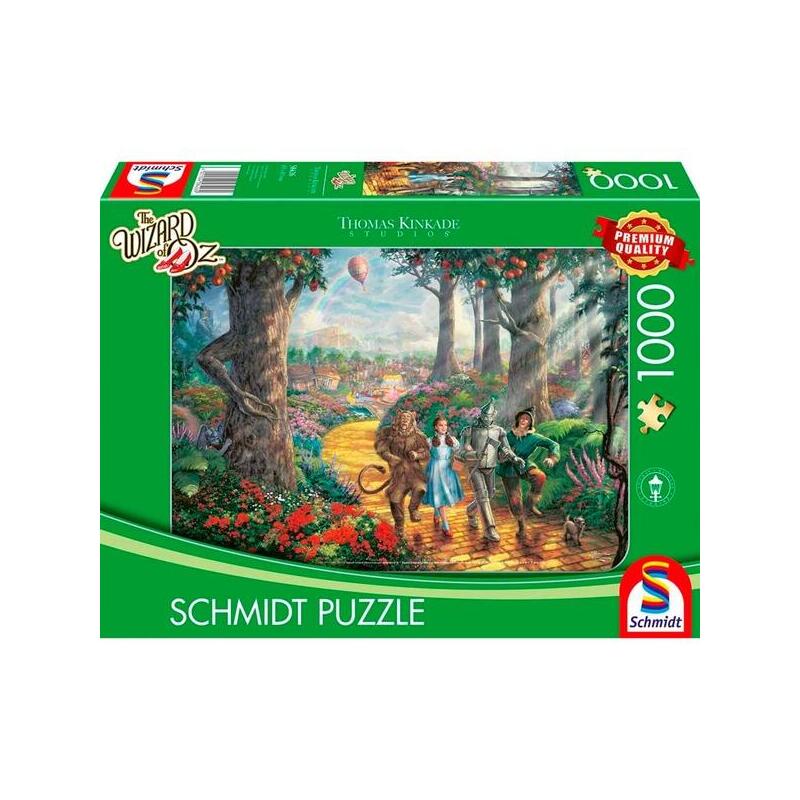 schmidt-spiele-thomas-kinkade-studios-el-mago-de-oz-sigue-el-camino-de-ladrillos-amarillos-puzzle-1000-piezas-58426