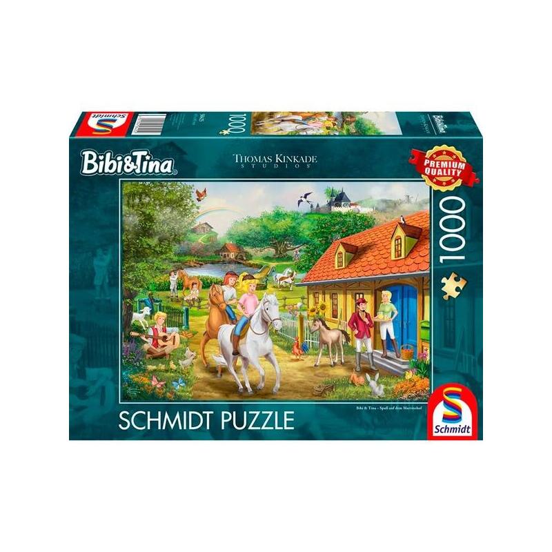 schmidt-spiele-thomas-kinkade-studios-bibi-tina-diversion-en-el-martinshof-rompecabezas-de-1000-piezas-58425