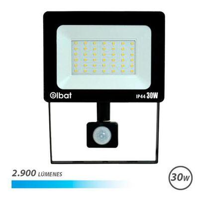 elbat-foco-led-con-sensor-de-movimiento-30w-lumenes-2900-luz-fria-6500k-angulo-120-ip44-distancia-de-deteccion-5-a-12-metros