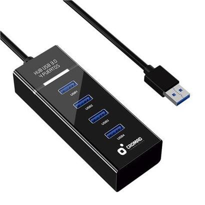 hub-cromad-usb-30-longitud-30cm-5-gbps-4-puertos-negro