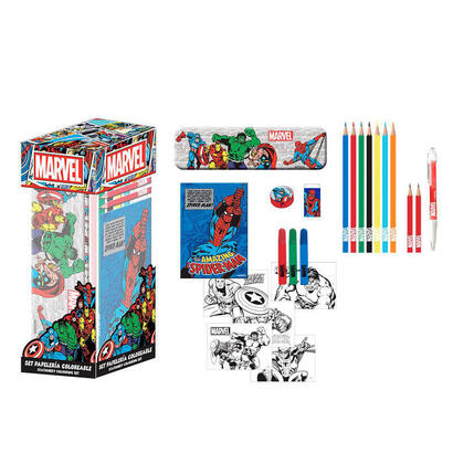 set-papeleria-coloreable-marvel