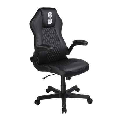 silla-gamer-konix-jujutsu-kaisen-gran-comodidad-y-ergonomia-clase-4-100-mm-color-blanco-y-negro