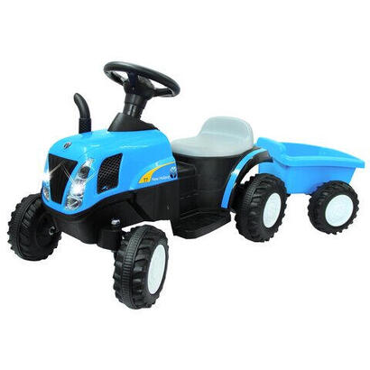 jamara-ride-on-traktor-new-holland-con-anhanger-6v-azul