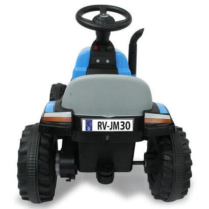 jamara-ride-on-traktor-new-holland-con-anhanger-6v-azul