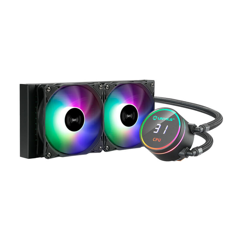 unykach-aquastorm-240-kit-de-refrigeracion-liquida-2-ventiladores-de-120mm-iluminacion-rgb-visualizacion-temperatura-cpu-tubo-de