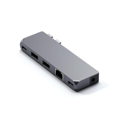 satechi-pro-hub-mini-usb-c-do-macbook-2xusb-c-2x-usb-a-ethernet-jack-port-proairmax-gwiezdna-szarosc