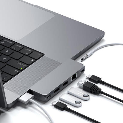 satechi-pro-hub-mini-usb-c-do-macbook-2xusb-c-2x-usb-a-ethernet-jack-port-proairmax-gwiezdna-szarosc