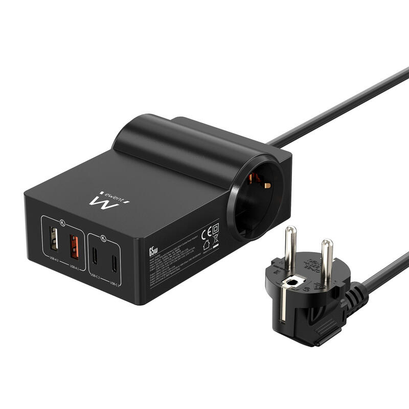 ewent-estacion-de-carga-usb-gan-fast-de-65w-2-usb-a-y-2-usb-c