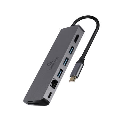 gembird-a-cm-combo5-05-multi-port-adapter-usb-tipo-c-5in1-hub-hdmi-pd-card-reader-lan