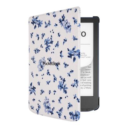 pocketbook-funda-shell-series-para-verse-verse-pro-patron-flores-blanco-azul