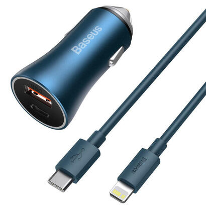 ladowarka-samochodowa-baseus-golden-contactor-pro-usb-usb-c-qc40-pd-scp-40w-niebieska-kabel-usb-c-do-lightning-1m-niebieski