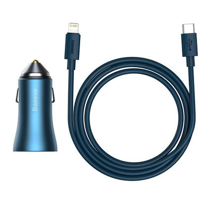 ladowarka-samochodowa-baseus-golden-contactor-pro-usb-usb-c-qc40-pd-scp-40w-niebieska-kabel-usb-c-do-lightning-1m-niebieski