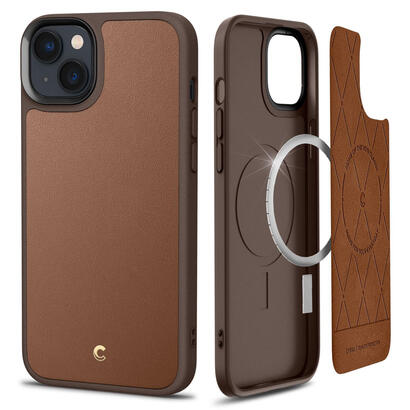 spigen-cyrill-kajuk-mag-magsafe-iphone-14-plus-saddle-brown