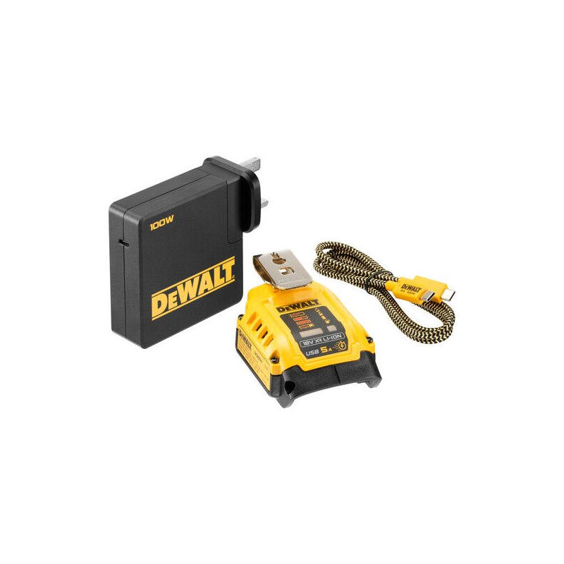 cargador-combinado-dewalt-dcb094k-con-funcion-power-bank-negroamarillo-para-todas-las-baterias-xr-flexvolt-de-18-voltios-y-xr-de