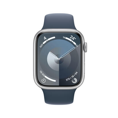 apple-watch-series-9-gps-45mm-caja-de-aluminio-plata-correa-deportiva-azul-tempestad-m-l