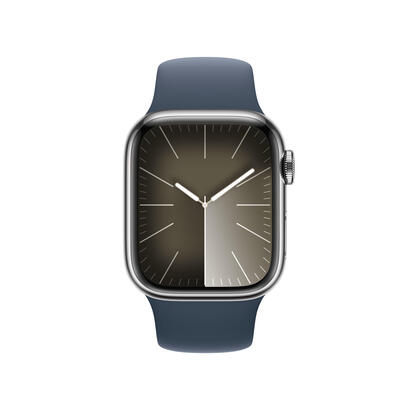 apple-watch-series-9-gps-cellular-41-mm-caja-de-acero-plata-correa-deportiva-azul-tempestad-m-l