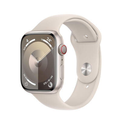 apple-watch-series-9-gps-45mm-cellular-caja-de-aluminio-blanco-estrella-correa-deportiva-blanco-estrella-m-l