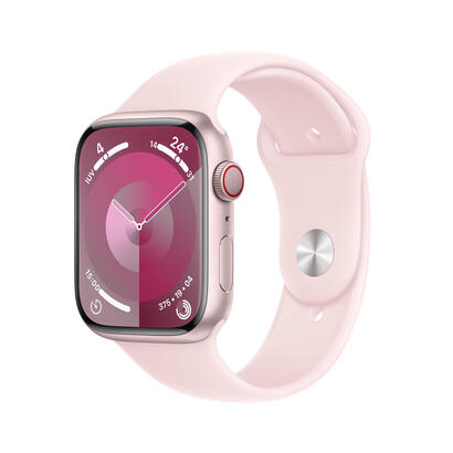 apple-watch-series-9-gps-45mm-cellular-caja-de-aluminio-rosa-correa-deportiva-rosa-claro-s-m