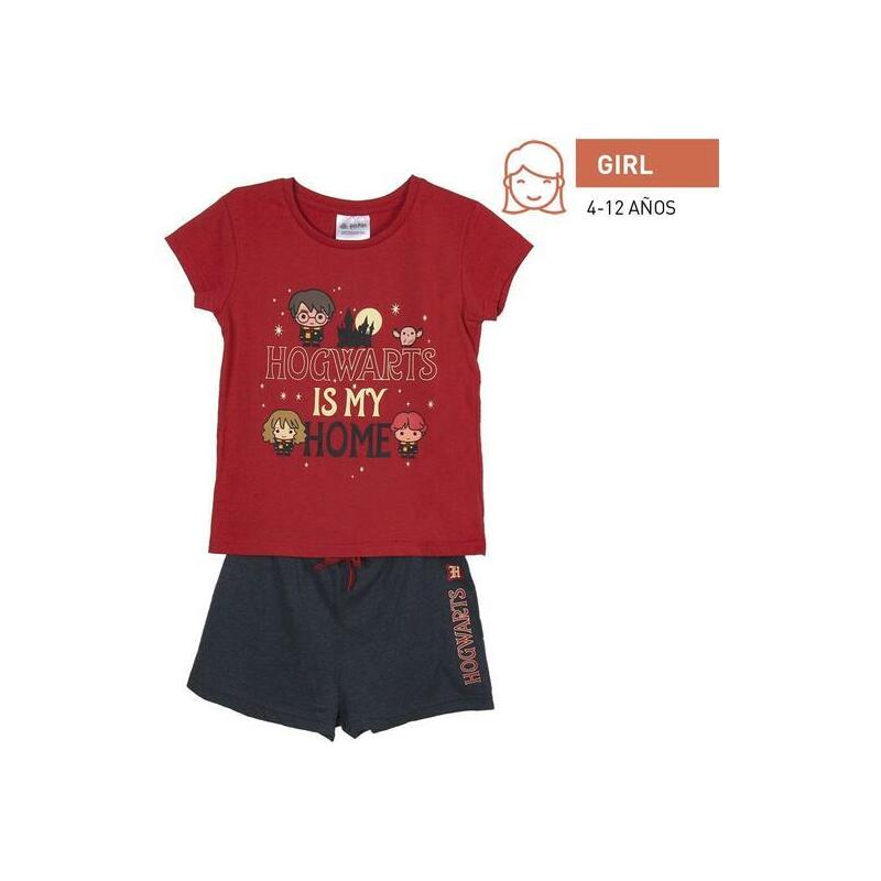 pijama-corto-single-jersey-punto-harry-potter-dark-red-talla-4a