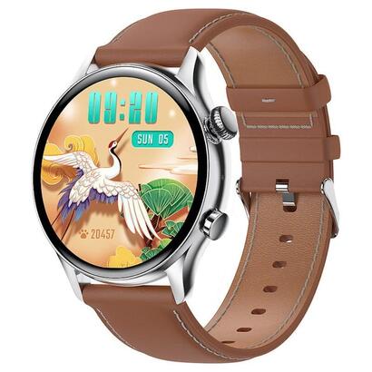 smartwatch-colmi-i30-plata-con-correa-de-cuero-marron-camel