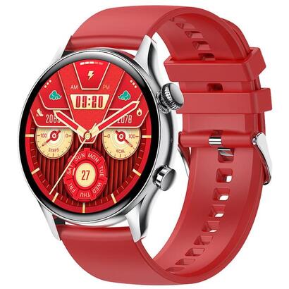 smartwatch-colmi-i30-plata-con-correa-de-silicona-roja