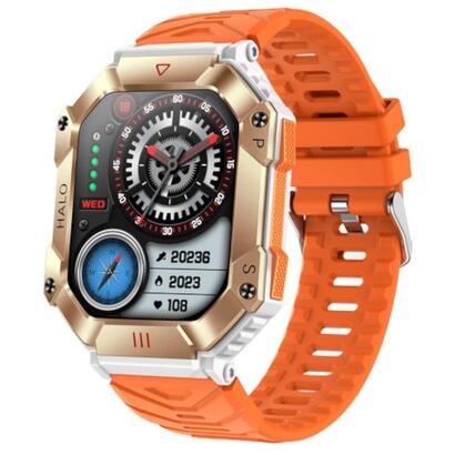 smartwatch-lemfo-kr80-dorado-con-correa-silicona-naranja