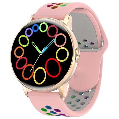 smartwatch-lemfo-lf28-pro-dorado-correa-arcoiris-rosa