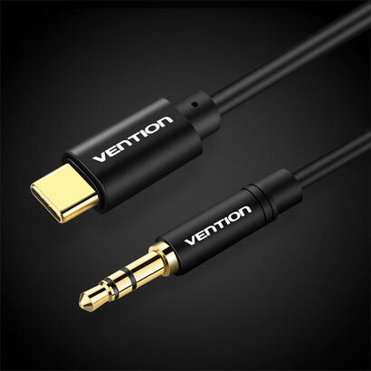 cable-conversor-audio-vention-bgabf-usb-tipo-c-macho-jack-35-macho-1m-negro