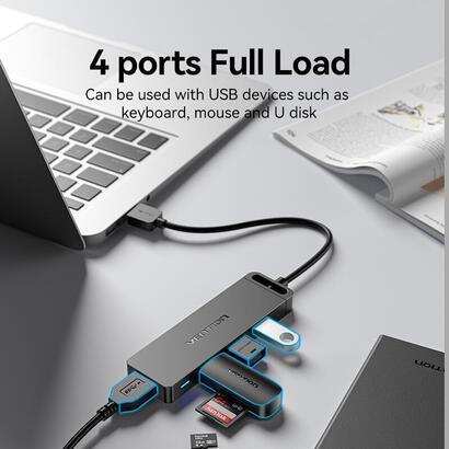 hub-usb-30-vention-chlbd-4xusb-microusb-pd-50cm