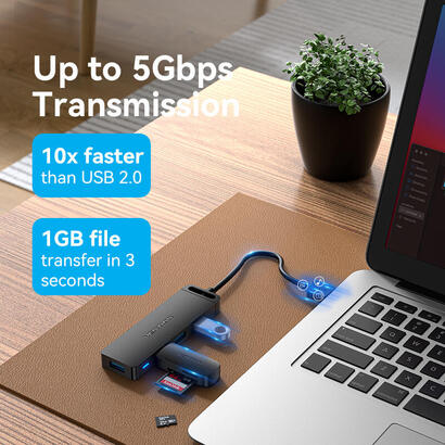 hub-usb-30-vention-chlbd-4xusb-microusb-pd-50cm
