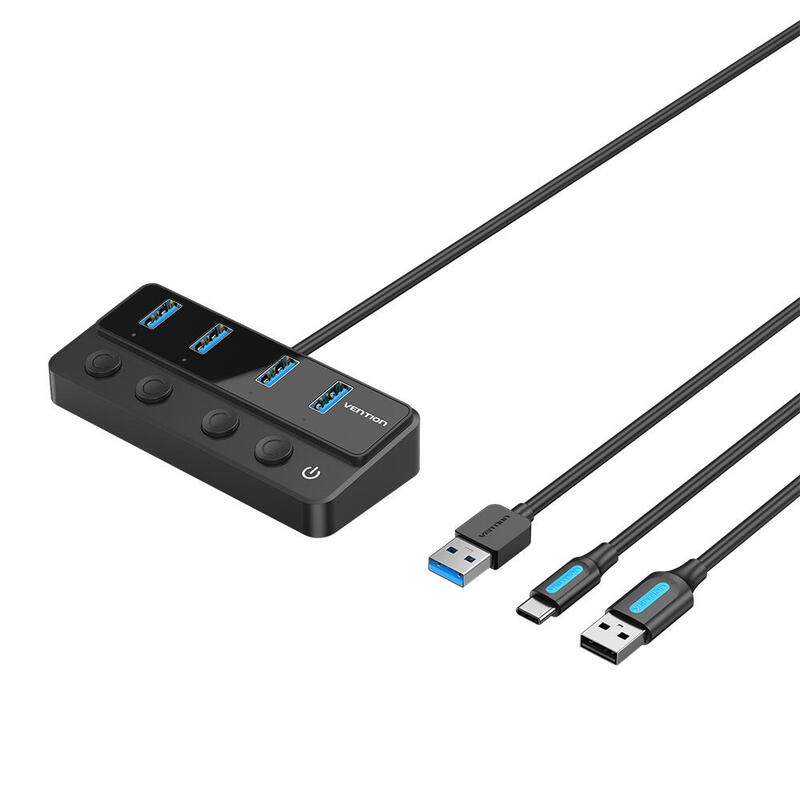 hub-usb-30-vention-chwbf-4xusb-1xusb-tipo-c-pd-incluye-cable-carga-usb-macho-usb-tipo-c-macho