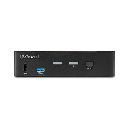 startechcom-d86a2-2-port-8k-kvm-interruptor-kvm-negro