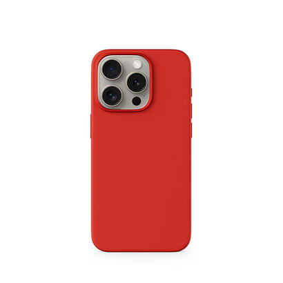 epico-funda-iphone-15-pro-silicona-magsafe-rojo