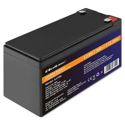 qoltec-53700-lifepo4-lithium-iron-phosphate-battery-128v-9ah-1152wh-bms