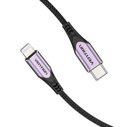 cable-usb-20-tipo-c-lightning-vention-tacvf-usb-tipo-c-macho-lightning-macho-1m-morado