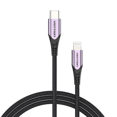 cable-usb-20-tipo-c-lightning-vention-tacvf-usb-tipo-c-macho-lightning-macho-1m-morado