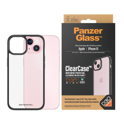 funda-para-iphone-15-panzerglass-clearcase-61-negro-transparente