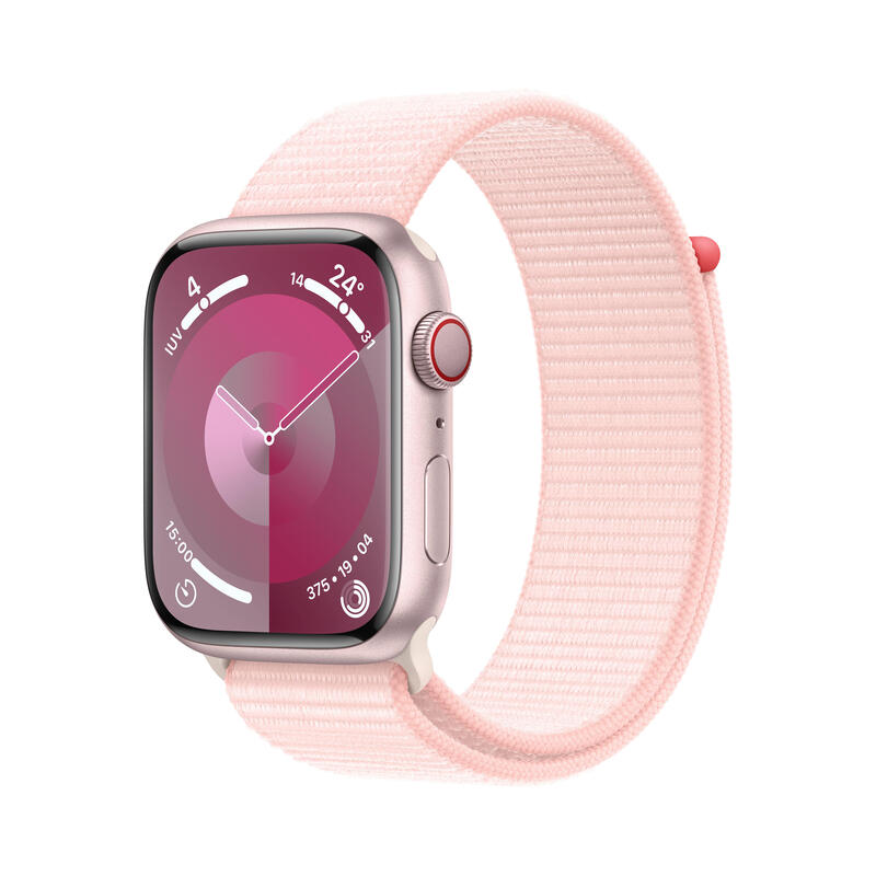 apple-watch-series-9-45-mm-digital-396-x-484-pixeles-pantalla-tactil-4g-rosa-wifi-gps-satelite-