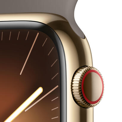 apple-watch-s9-edelstahl-cellular-45mm-dorado-sportarmband-tonbraun-ml
